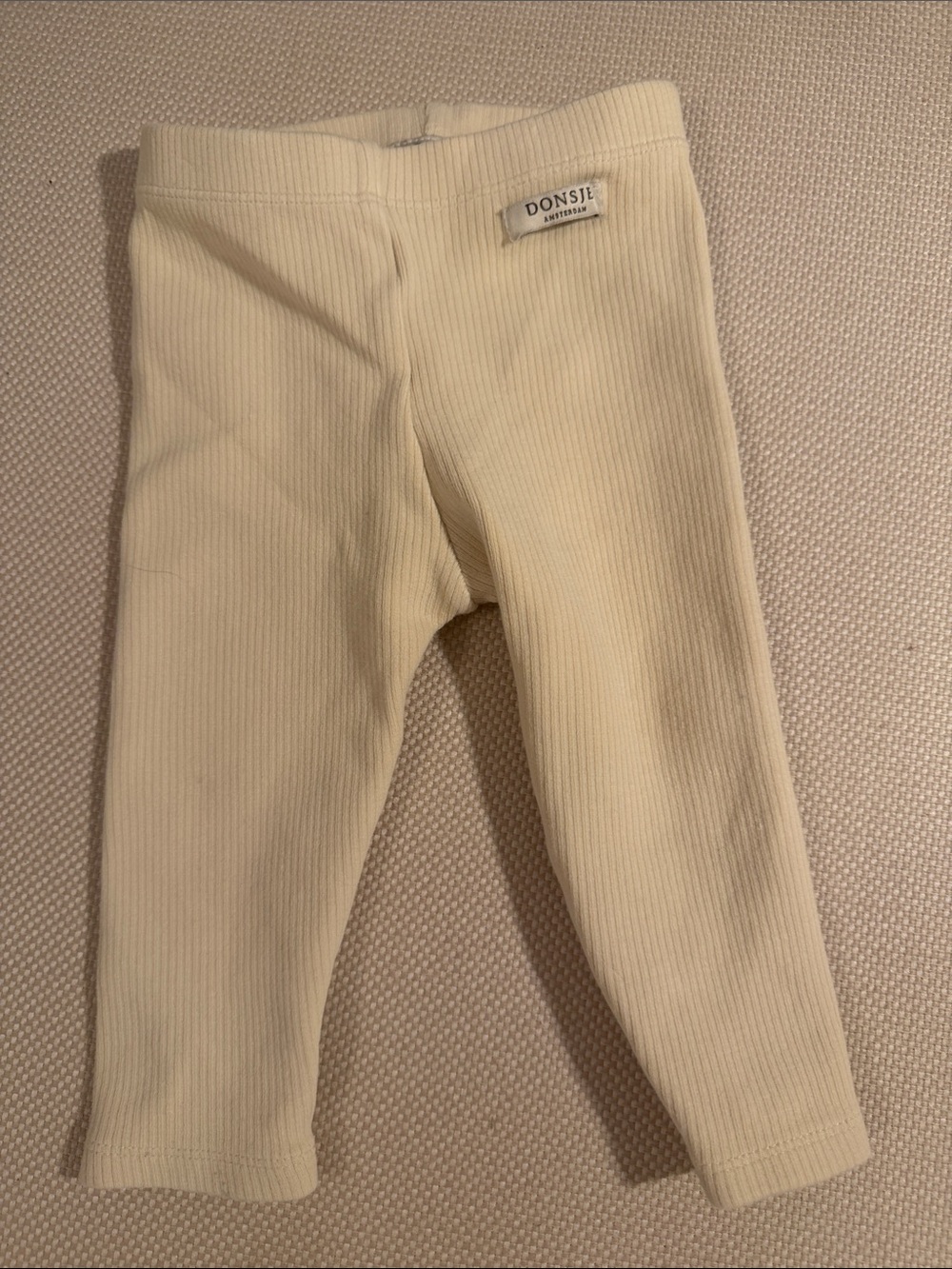 Donsje Kids Ribbed Cream Leggings